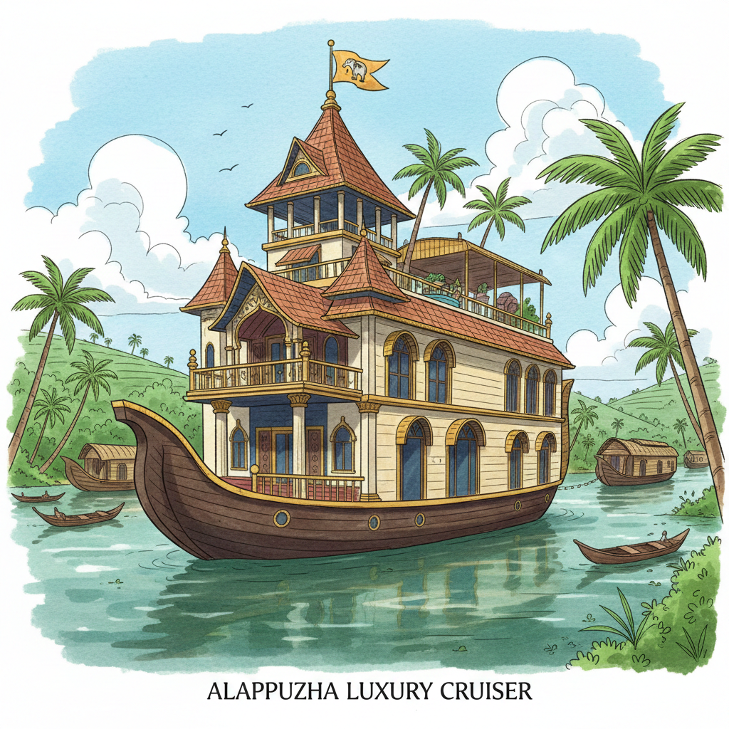 Alleppey houseboat rates for 1 day premium Kerala backwater cruise